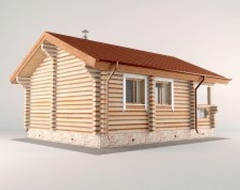 проект бани из бревна