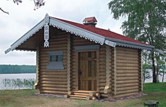 проект бани из бревна