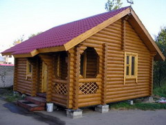 проект бани из бревна
